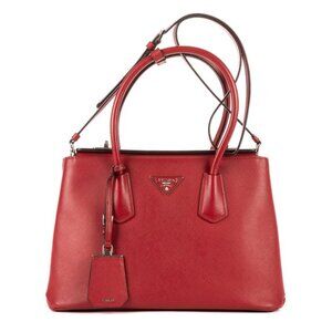 Prada Double Bag Red Saffiano